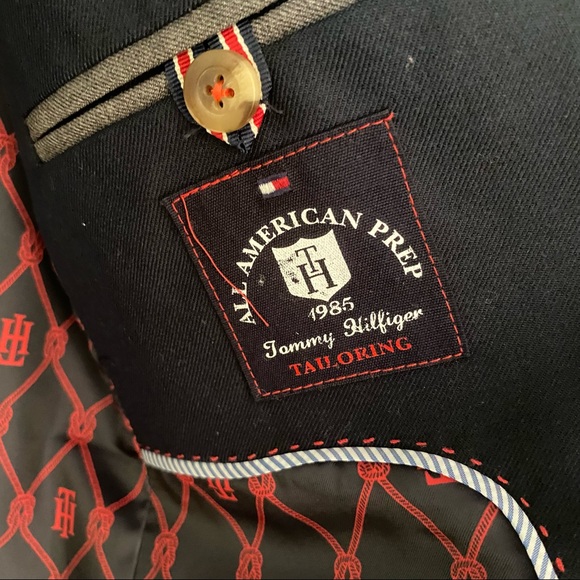 Tommy Hilfiger All American Prep Two Button Navy Blazer - Picture 5 of 7